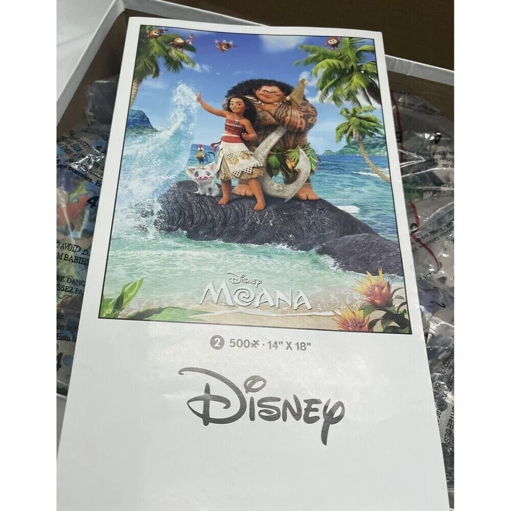 5 in 1 Jigsaw Puzzle Disney Movies Encanto Moana Soul Raya Luca Open Box Unused